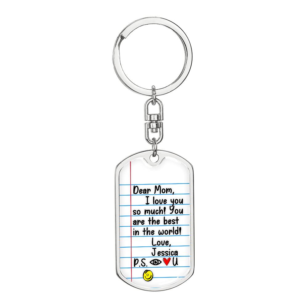 Mom You Are The Best Notepad Custom Premium Keychain