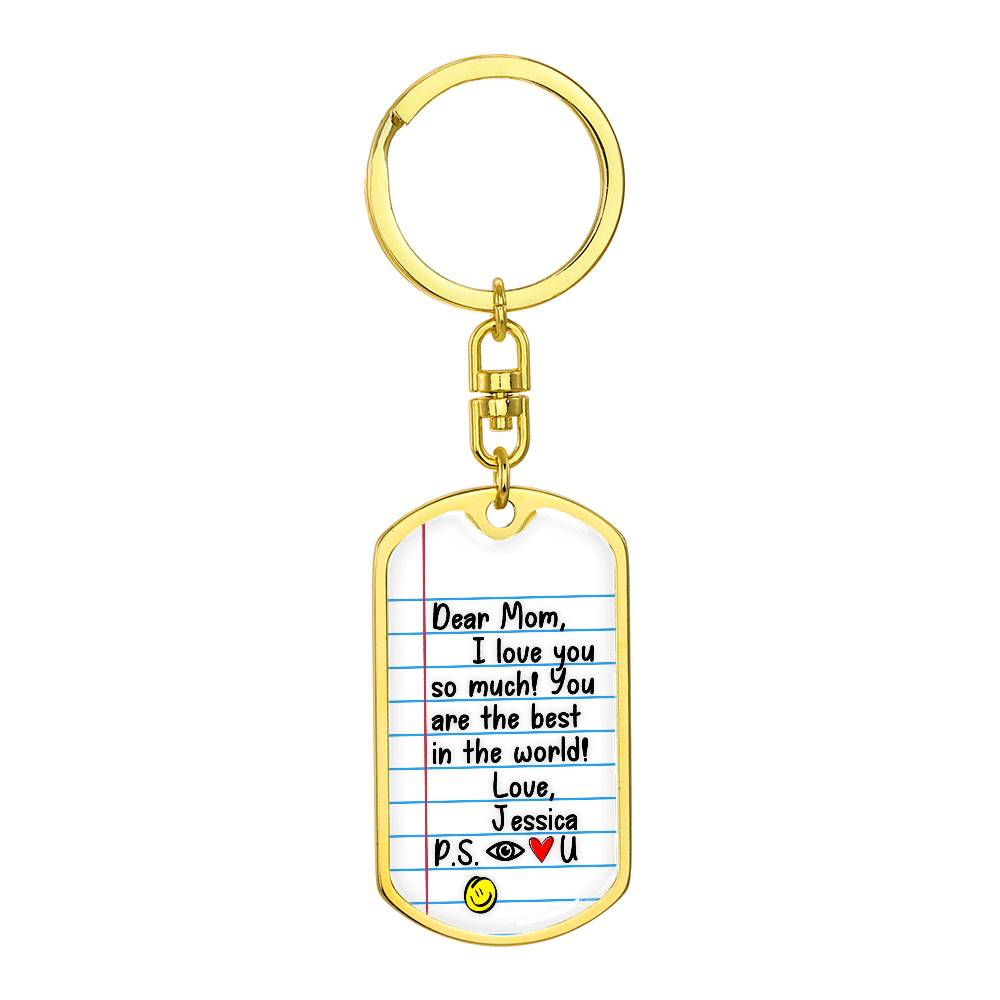 Mom You Are The Best Notepad Custom Premium Keychain