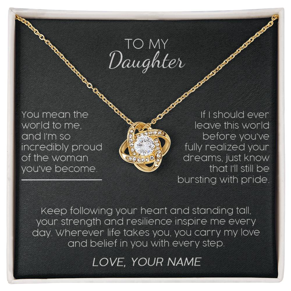 To My Daughter You Mean The World Premium Necklace