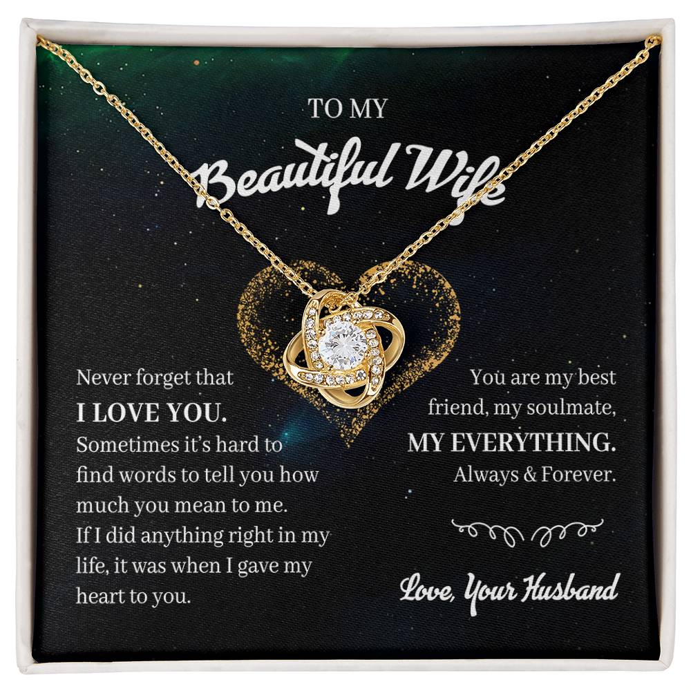 My Beautiful Wife My Everything Premium Necklace