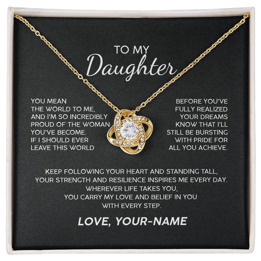 To My Daughter You Inspire Premium Necklace