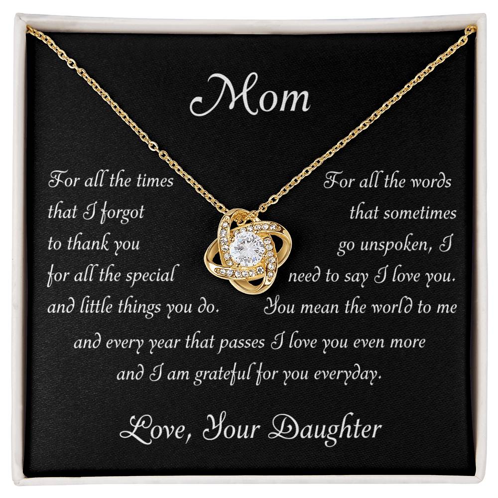 Mom Grateful For You Love Daughter Premium Necklace