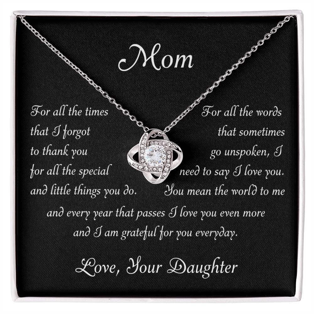 Mom Grateful For You Love Daughter Premium Necklace