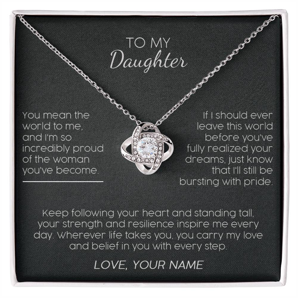 To My Daughter You Mean The World Premium Necklace