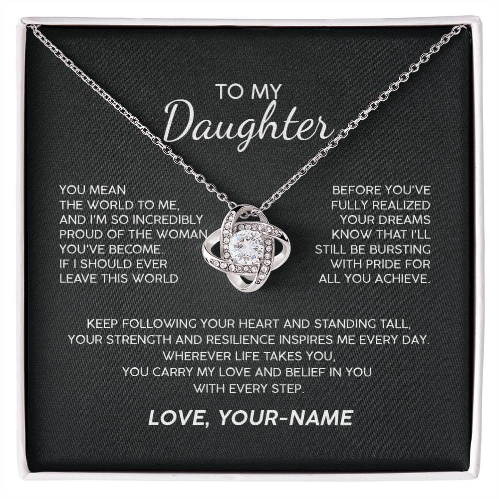 To My Daughter You Inspire Premium Necklace