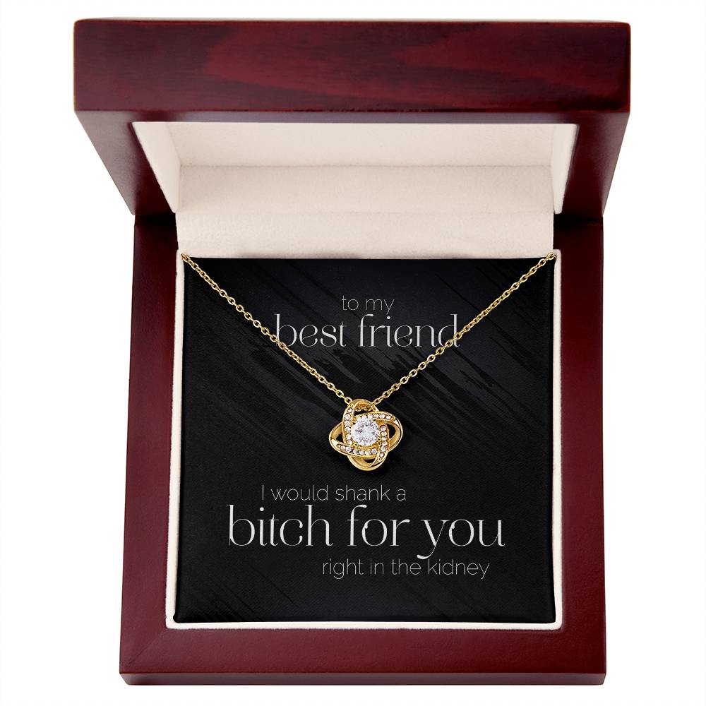 Best Friend Ill Shank a B***** For You Premium Necklace