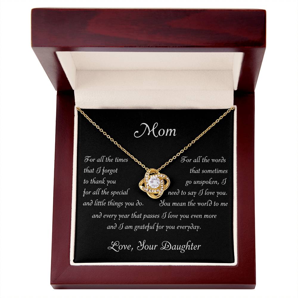 Mom Grateful For You Love Daughter Premium Necklace