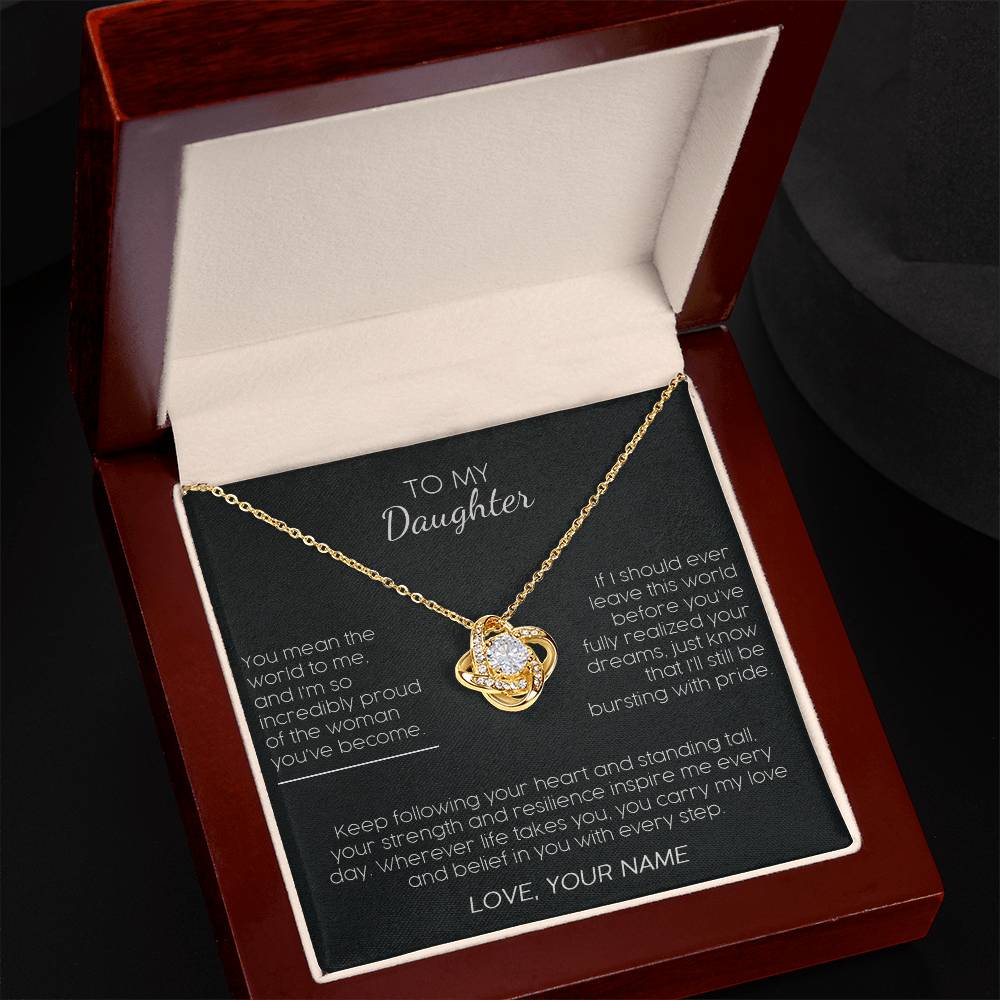 To My Daughter You Mean The World Premium Necklace