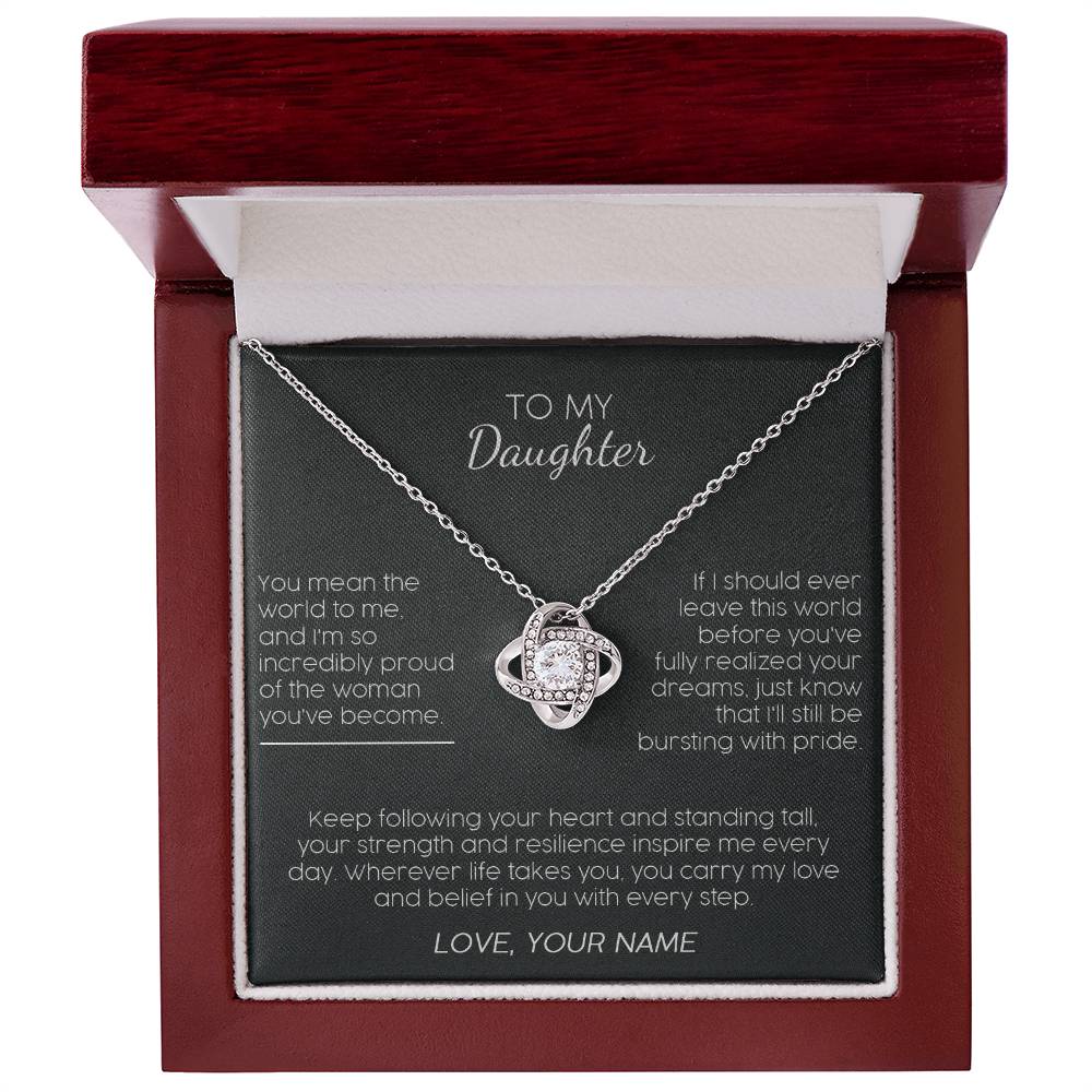 To My Daughter You Mean The World Premium Necklace