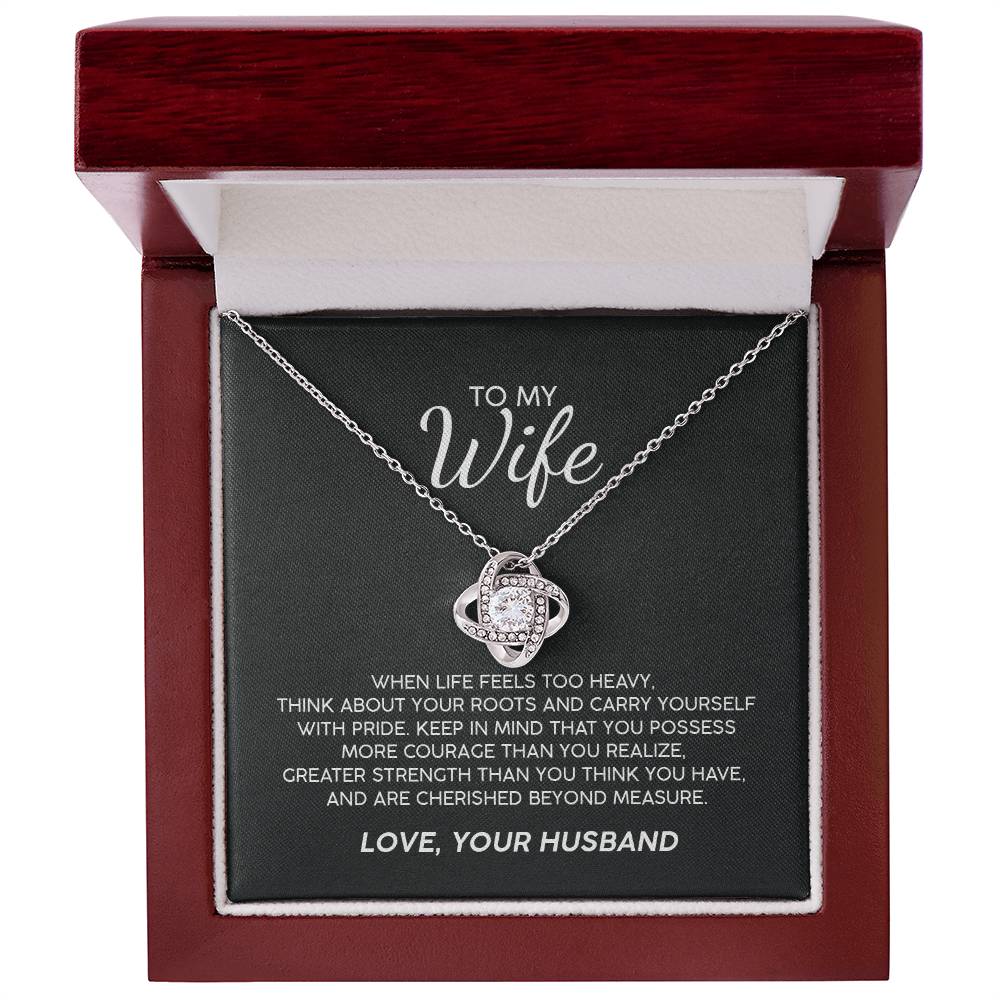 To My Wife With Pride Premium Necklace