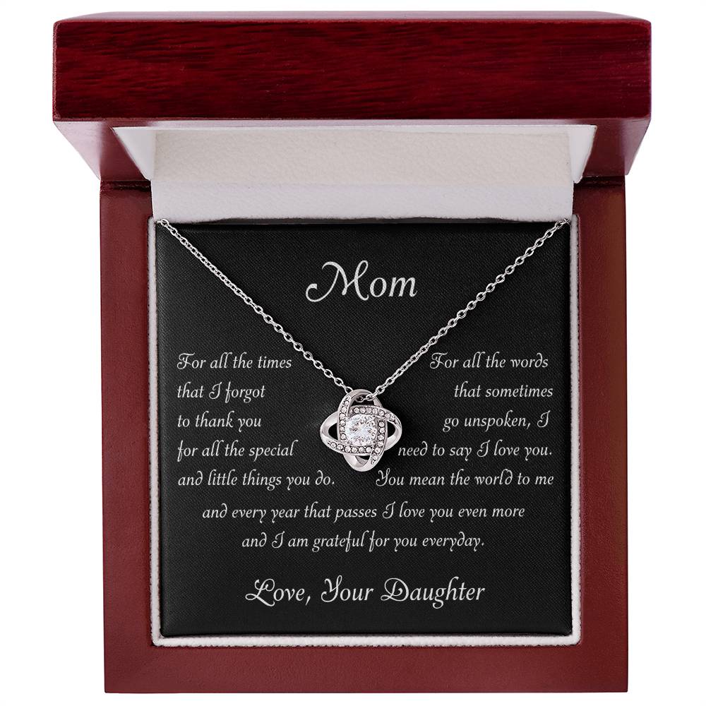 Mom Grateful For You Love Daughter Premium Necklace