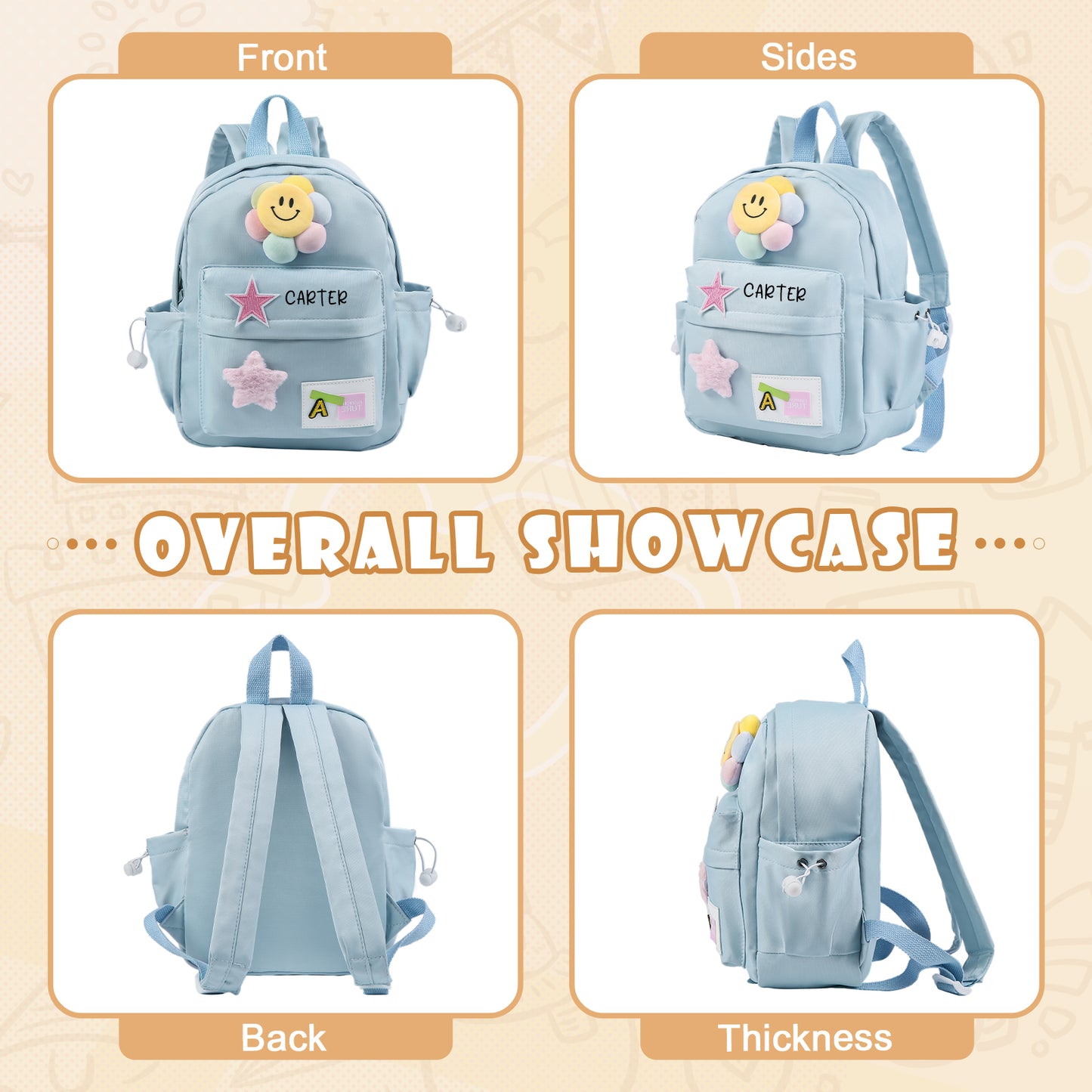 Custom Name School Bag