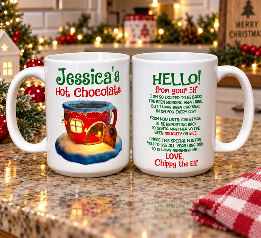 Elf Is Back Personalized Mug