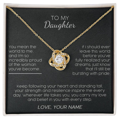To My Daughter You Mean The World Premium Necklace