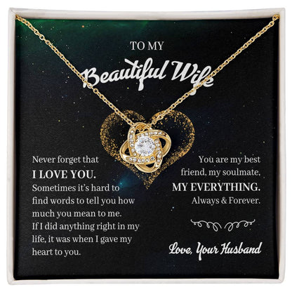 My Beautiful Wife My Everything Premium Necklace