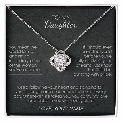 To My Daughter You Mean The World Premium Necklace