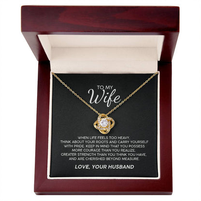 To My Wife With Pride Premium Necklace