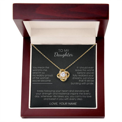 To My Daughter You Mean The World Premium Necklace
