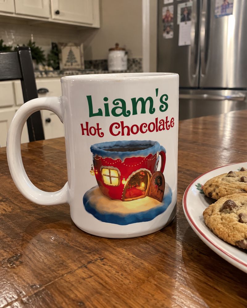 Liam's personalized Hot Chocolate mug