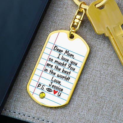 Mom You Are The Best Notepad Custom Premium Keychain